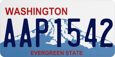 WA license plate AAP1542