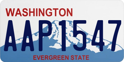 WA license plate AAP1547