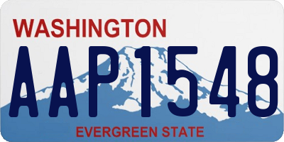 WA license plate AAP1548