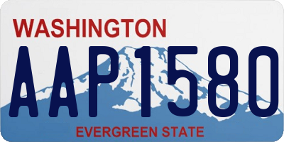 WA license plate AAP1580