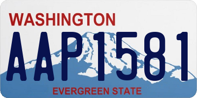 WA license plate AAP1581