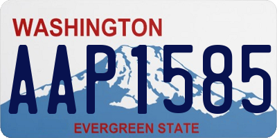 WA license plate AAP1585