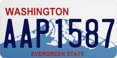 WA license plate AAP1587
