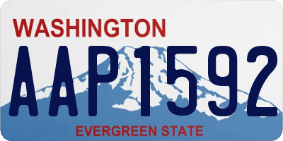 WA license plate AAP1592