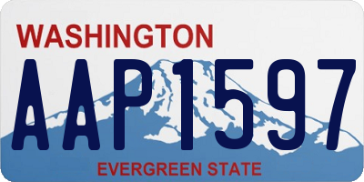 WA license plate AAP1597