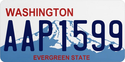 WA license plate AAP1599