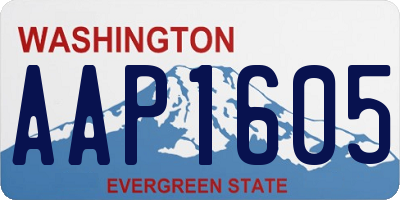 WA license plate AAP1605