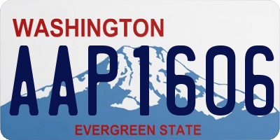 WA license plate AAP1606