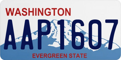 WA license plate AAP1607