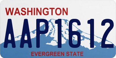 WA license plate AAP1612