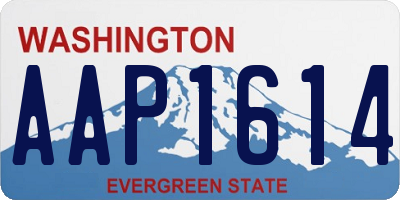 WA license plate AAP1614
