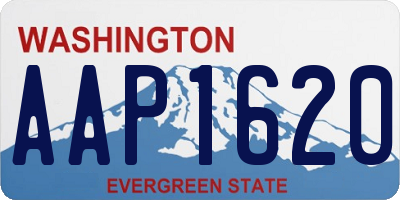 WA license plate AAP1620