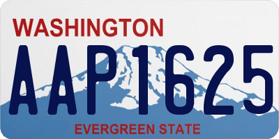 WA license plate AAP1625