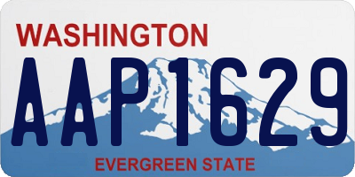 WA license plate AAP1629