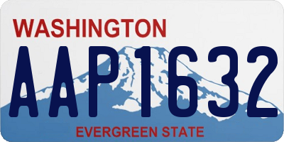 WA license plate AAP1632