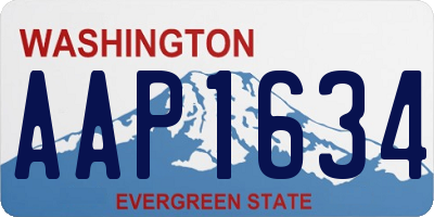 WA license plate AAP1634