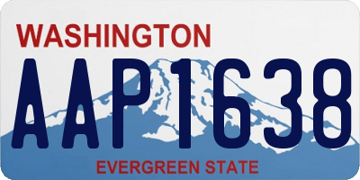 WA license plate AAP1638