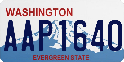WA license plate AAP1640