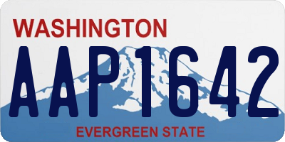 WA license plate AAP1642