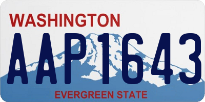 WA license plate AAP1643