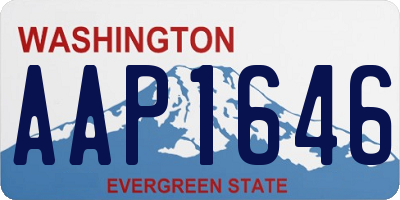 WA license plate AAP1646