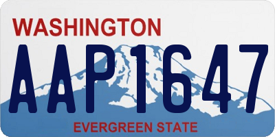 WA license plate AAP1647
