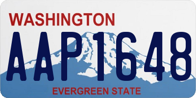 WA license plate AAP1648