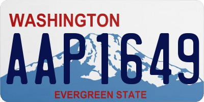 WA license plate AAP1649