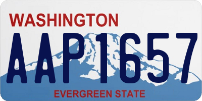 WA license plate AAP1657