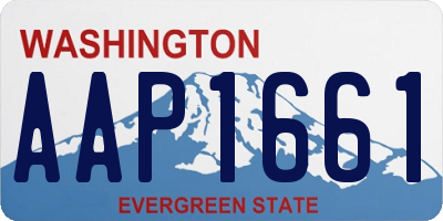 WA license plate AAP1661