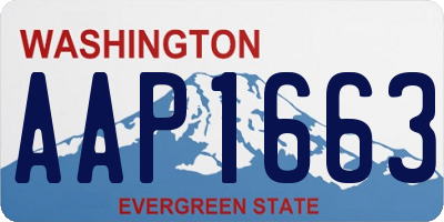 WA license plate AAP1663