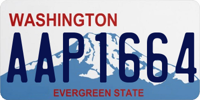 WA license plate AAP1664