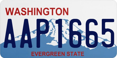 WA license plate AAP1665