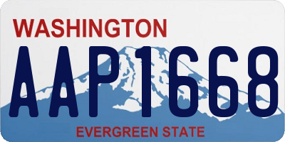 WA license plate AAP1668