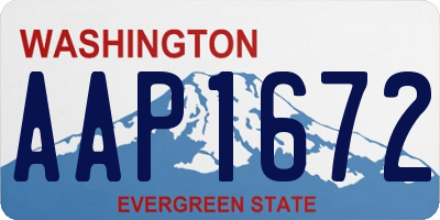 WA license plate AAP1672