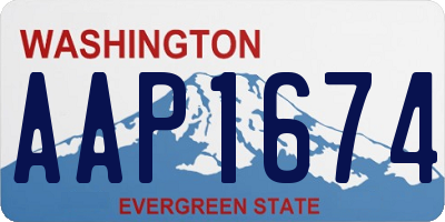 WA license plate AAP1674