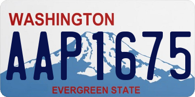 WA license plate AAP1675