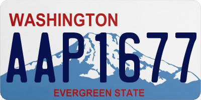 WA license plate AAP1677