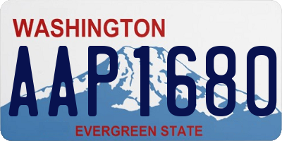 WA license plate AAP1680