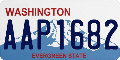 WA license plate AAP1682