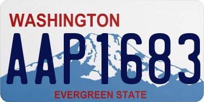 WA license plate AAP1683
