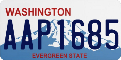 WA license plate AAP1685