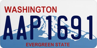 WA license plate AAP1691