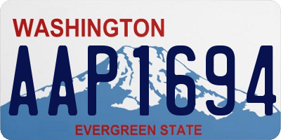 WA license plate AAP1694