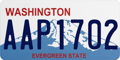 WA license plate AAP1702