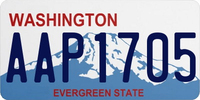 WA license plate AAP1705