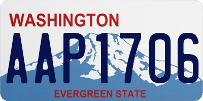WA license plate AAP1706