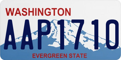 WA license plate AAP1710