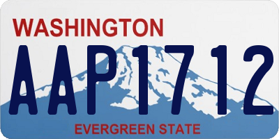 WA license plate AAP1712