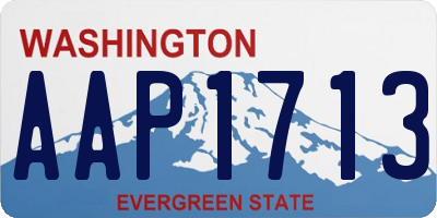 WA license plate AAP1713